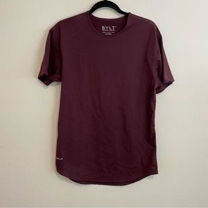 Bylt Men's Drop Cut Short Sleeve Tee Shirt Maroon Size M